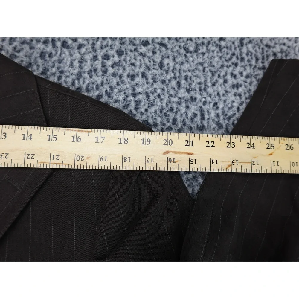 Banana Republic Blazer Mens 42S Brown Pinstripe Cotton 3-Button Sport Coat